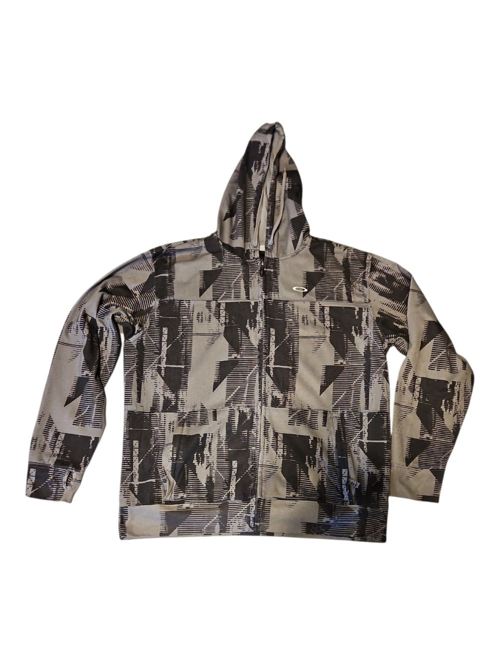 Oakley Hoodie Vintage Hooded Sweatshirt Full Zipper Mens XL